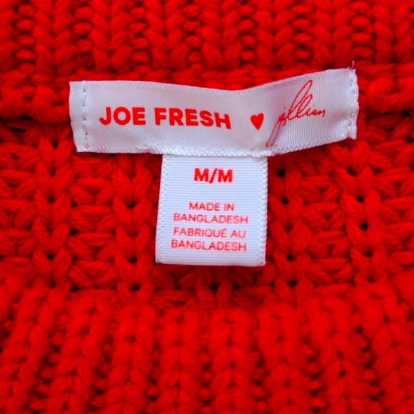 Joe Fresh, Jillian Harris, Apres Ski Chunky Knit sweater, Red, Size Medium - Picture 3 of 6